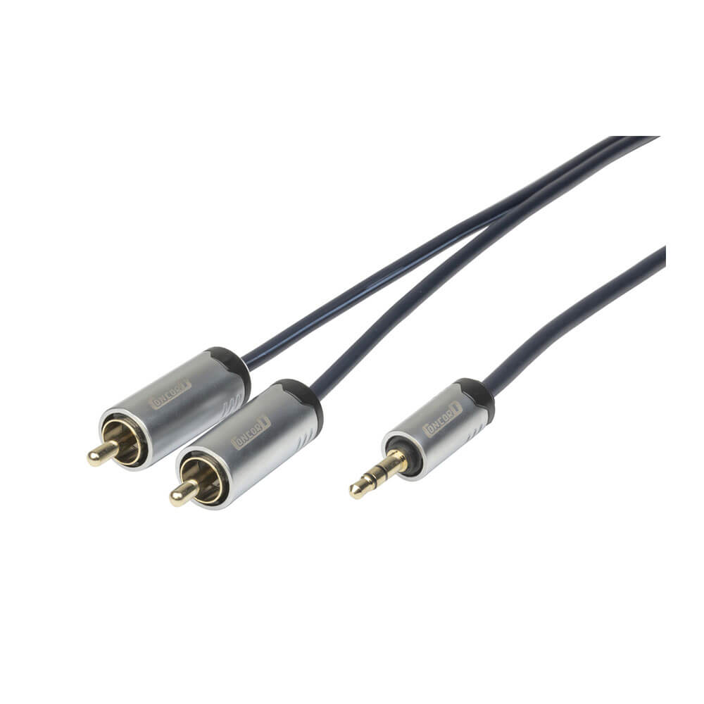 Concord 3,5 mm stereoplug op 2 RCA -stekkers