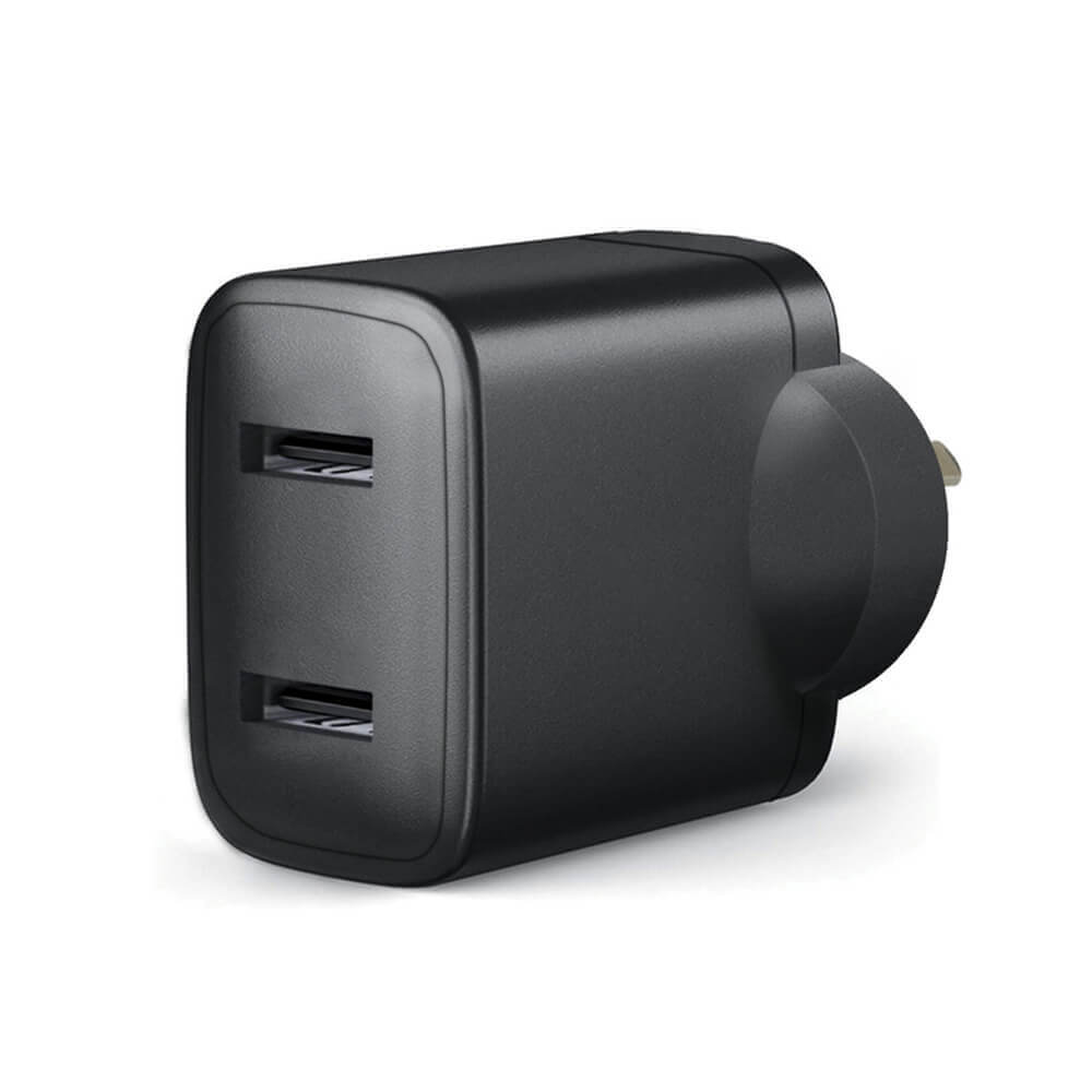 Adaptador de energia USB duplo Black (5VDC)