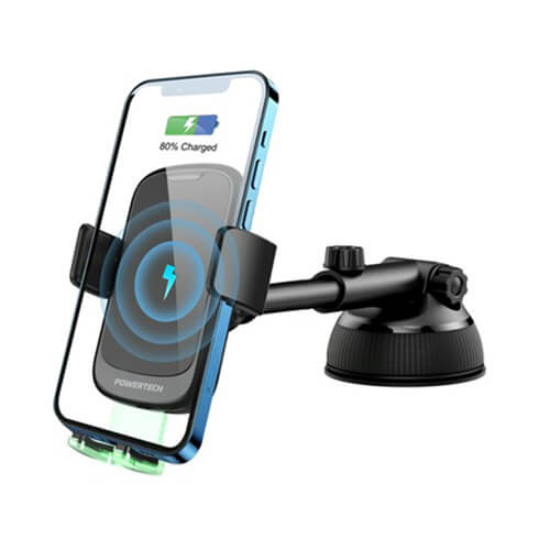 Powertech Wireless Charging Car Phone Mount (15W)