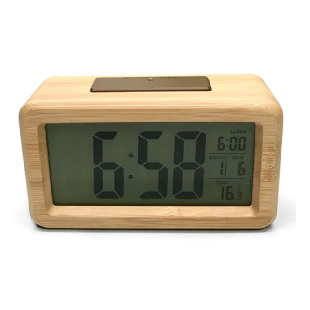 Multifunctional Timber Digial Table Alarm Clock (14x7.5x5cm)