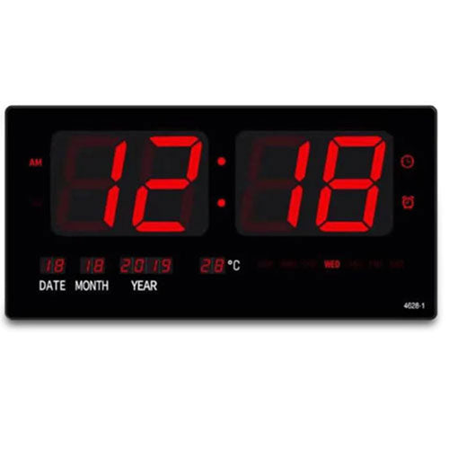 LED Calendar and Temperature Wall Clock