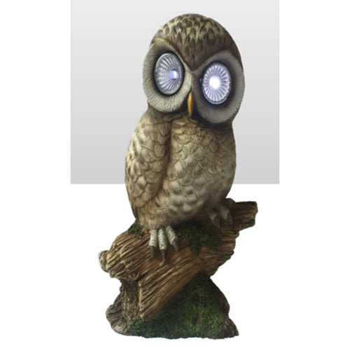 Decorative Brown Owl Solar Powered Outdoor Garden Light