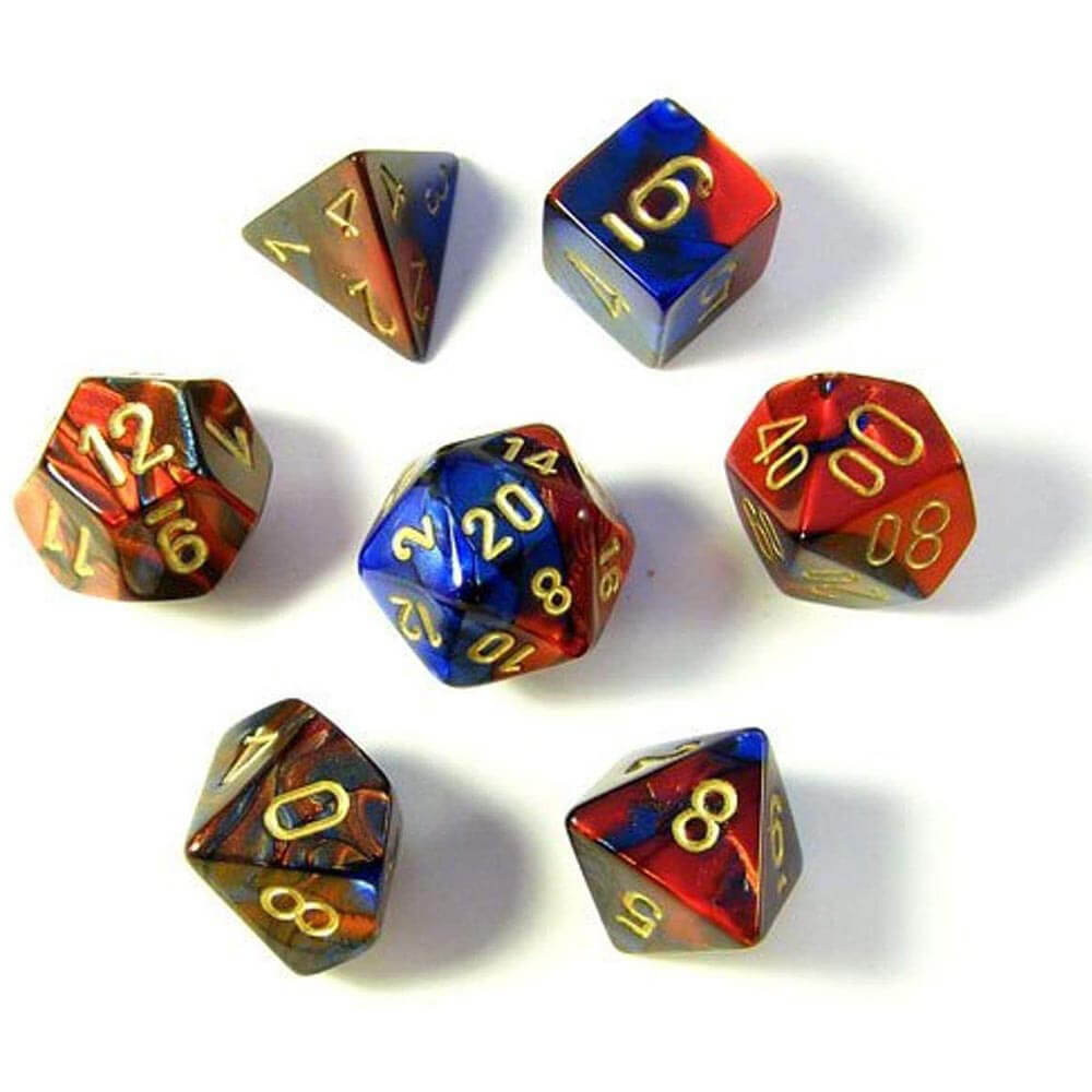 D7 Die Set Dice Gemini Poly (7 terninger)