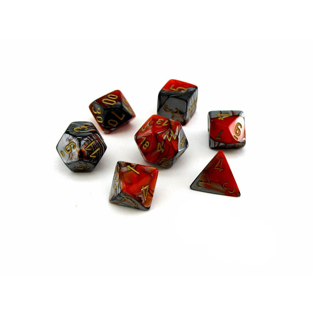 D7 Die Set Dice Gemini Poly (7 dobbelstenen)