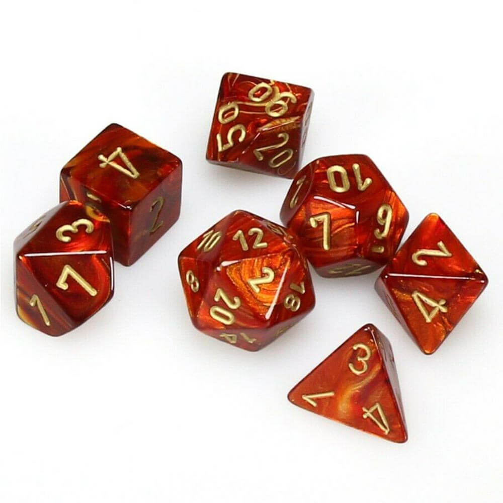 D7 Die Set Dice Scarab Polyhedral (7 terninger)