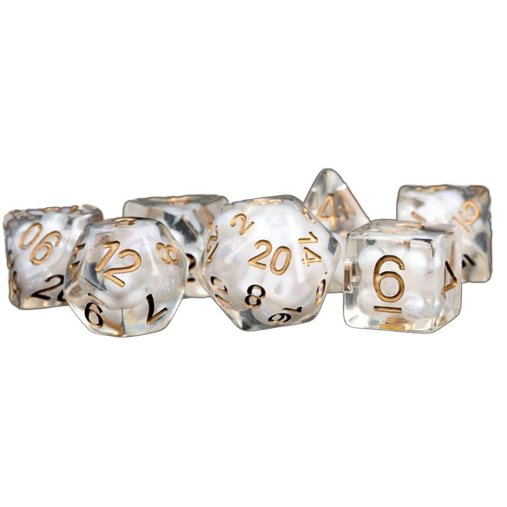 Resin Pearl Polyedral Dice Set 16mm