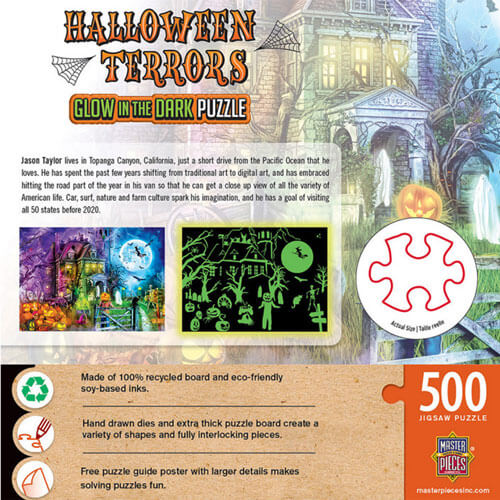 MasterPieces Halloween Terrors Glow in the Dark Puzzle 500pc