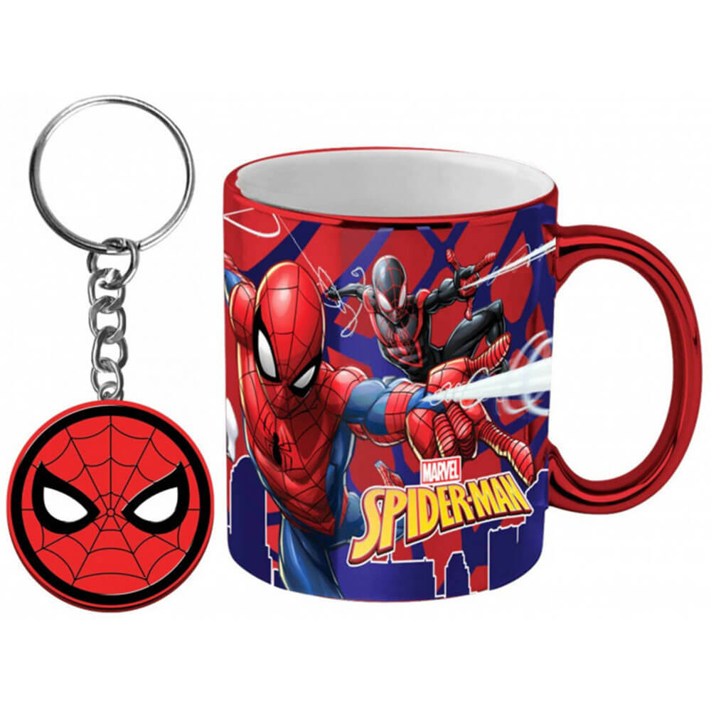 Taza de café Marvel y paquete de llaves