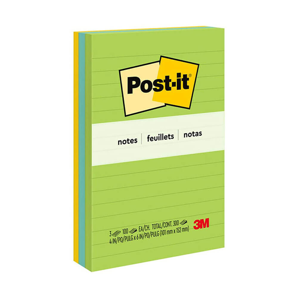 Post-itノート98x149mmの各種（3pk）