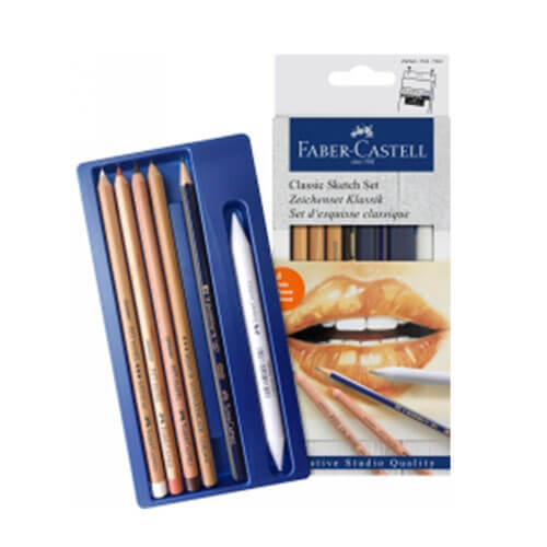 Faber-Castell Classic Sketch Pencil Set Assorted (6pk)