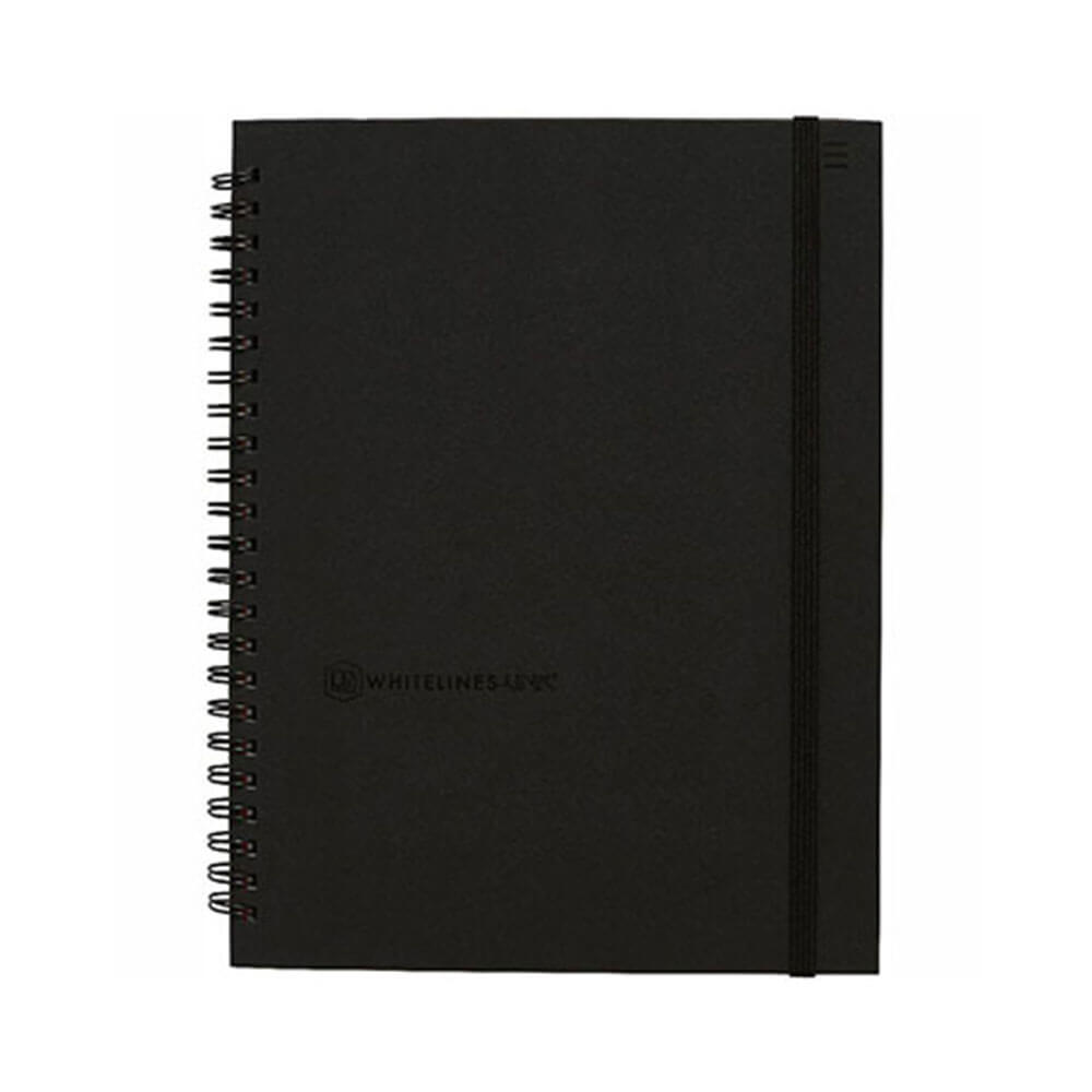 Whiteline Spiral Notebook A5 Black 160 Page