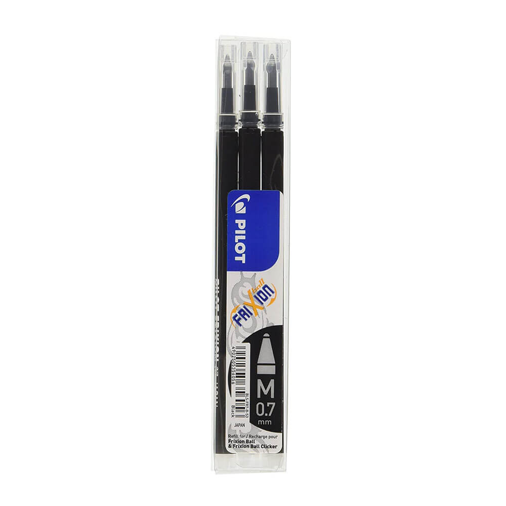 Pilot Frixion Rollerball Pen Refill 0,7mm tips 3pk