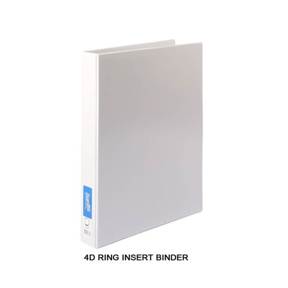 Bantex 4 D-ring INSERT BINDER BIANCO 38MM A3