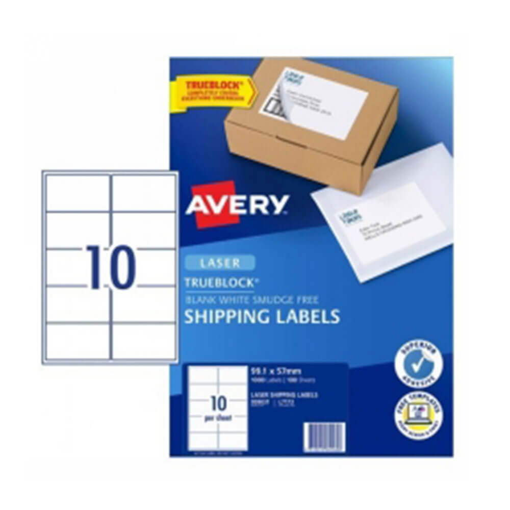 Avery scheepvaartlabel wit 100pk