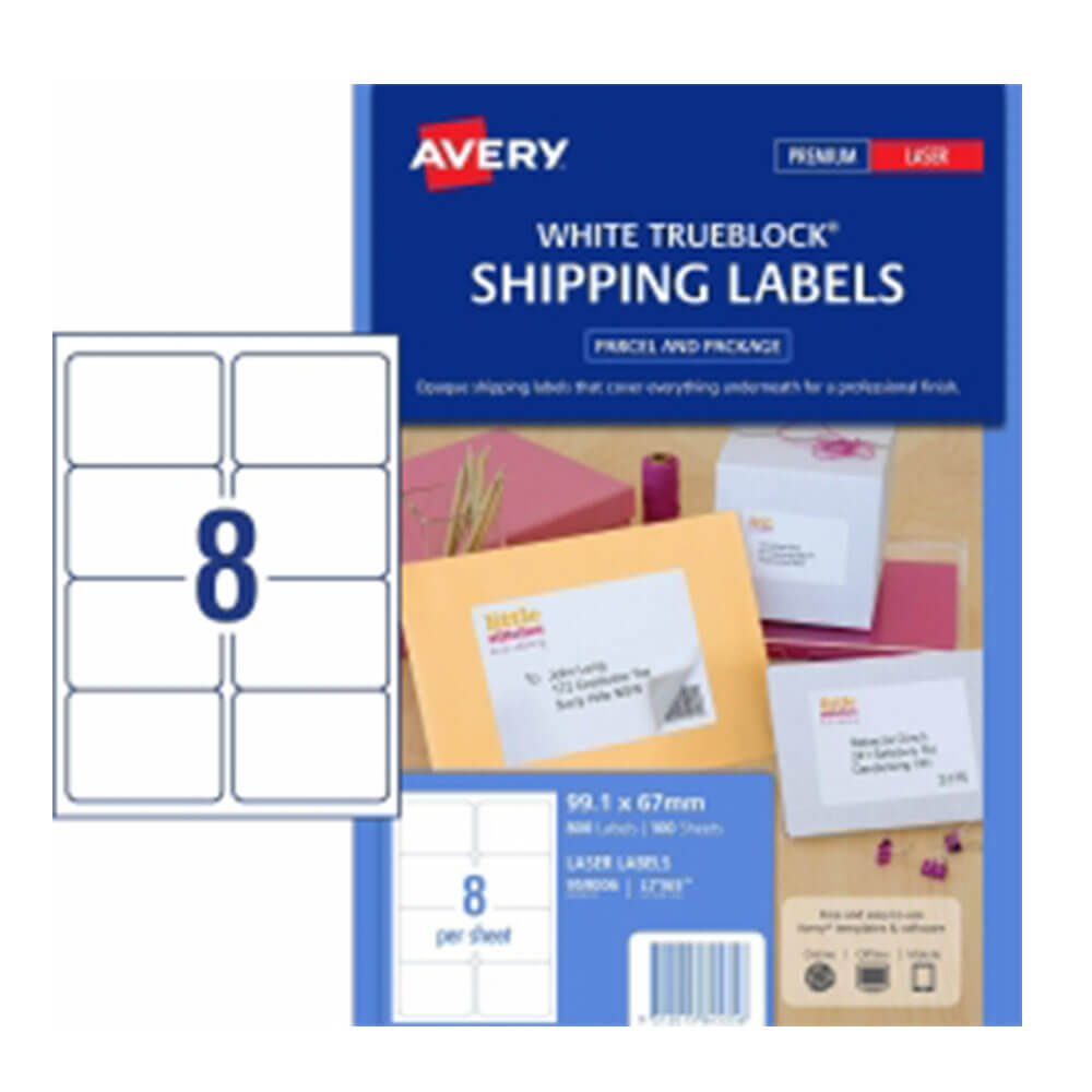 Avery scheepvaartlabel wit 100pk