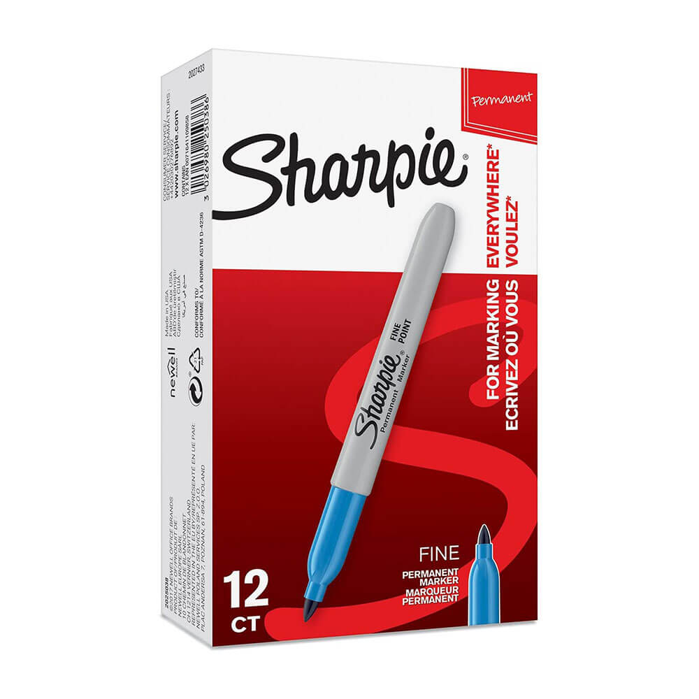 Sharpie permanente fijne marker 1,0 mm (12 pk)