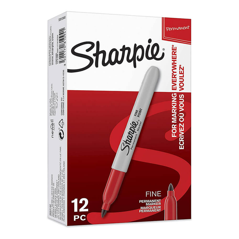 Sharpie permanente fijne marker 1,0 mm (12 pk)