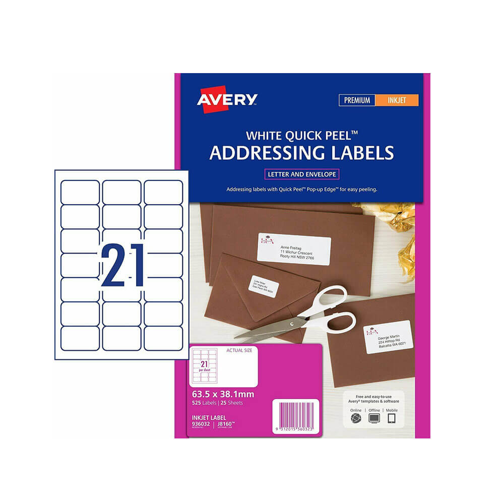 Avery Inkjet Etykieta (25pk)