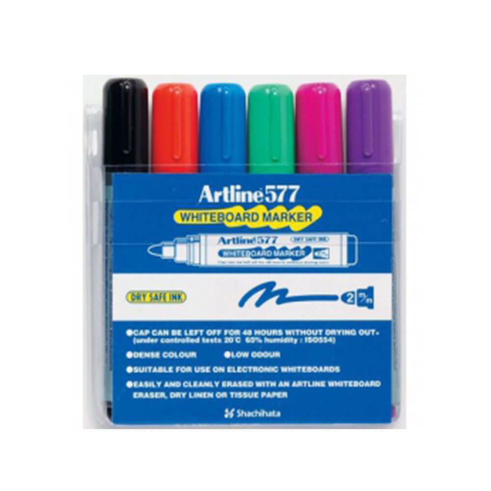 Artline Whiteboard Marker 3mm Bullet Assorted