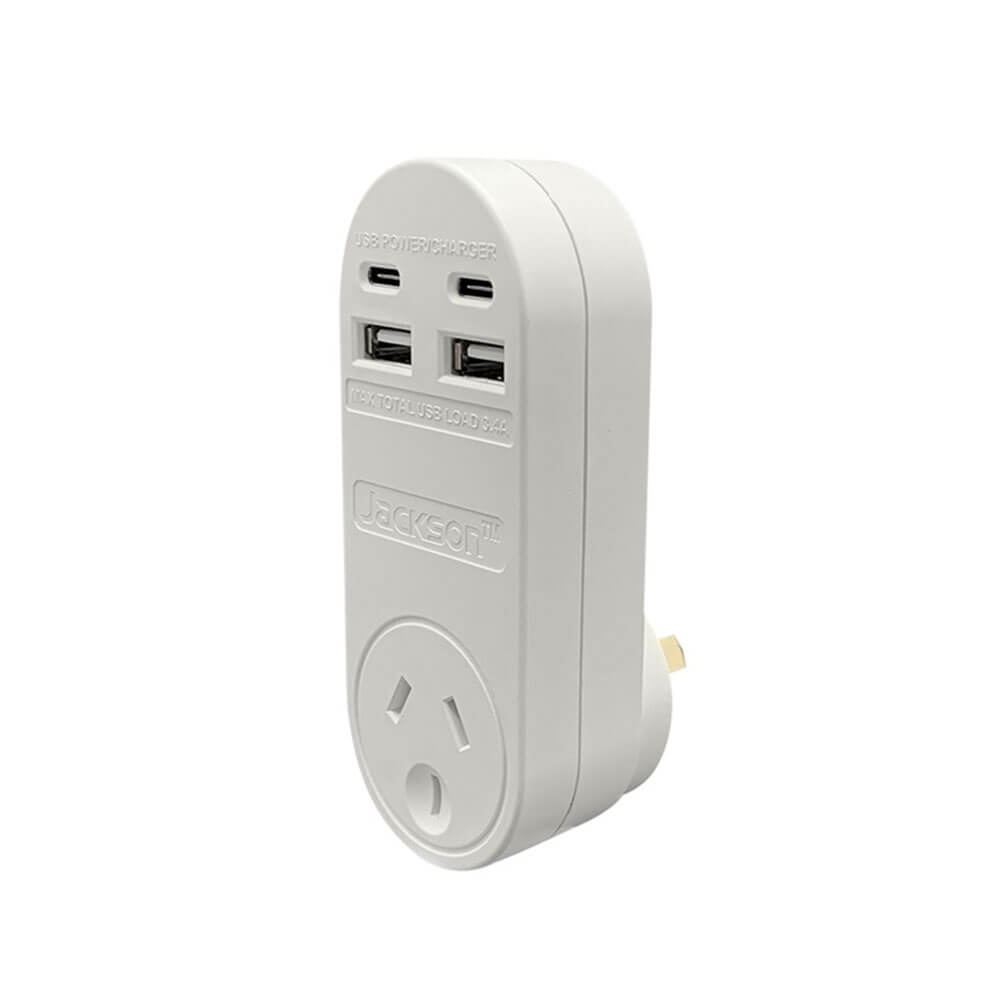 Jackson Industries 2 USB-A/USB-C Ports (White)