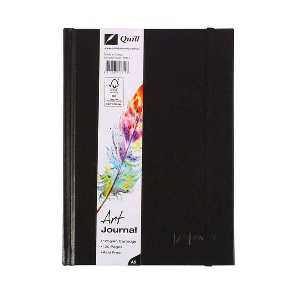 Quill Hard Cover Elastic Closure Art Journal 60 Leaves