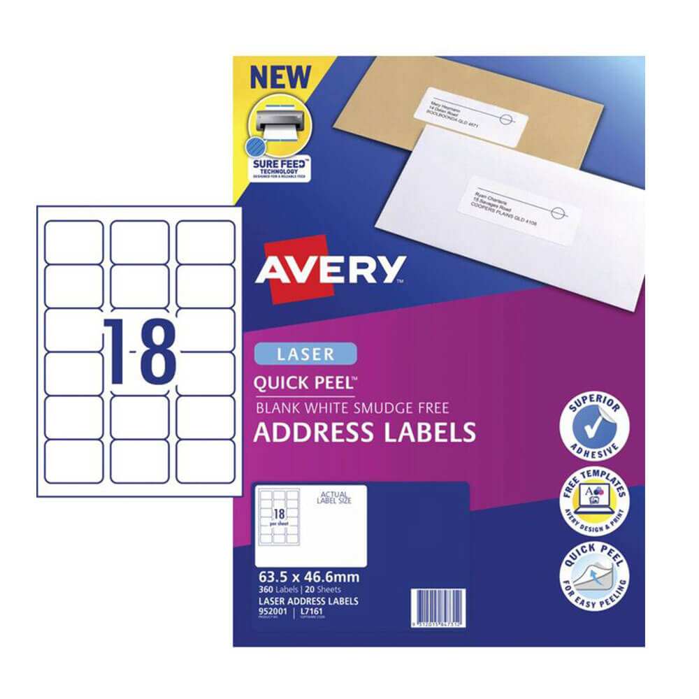 Pakiet detaliczny Avery Laser Avery Laser (20pk)