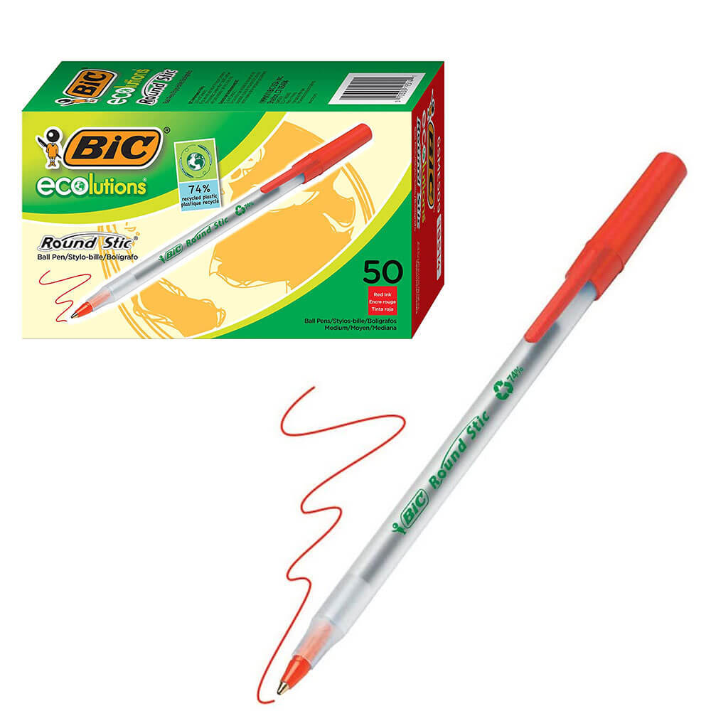 BIC ECOLUCIONES REDOND STIC BOLETOIN PEN 1.0 mm 50pk