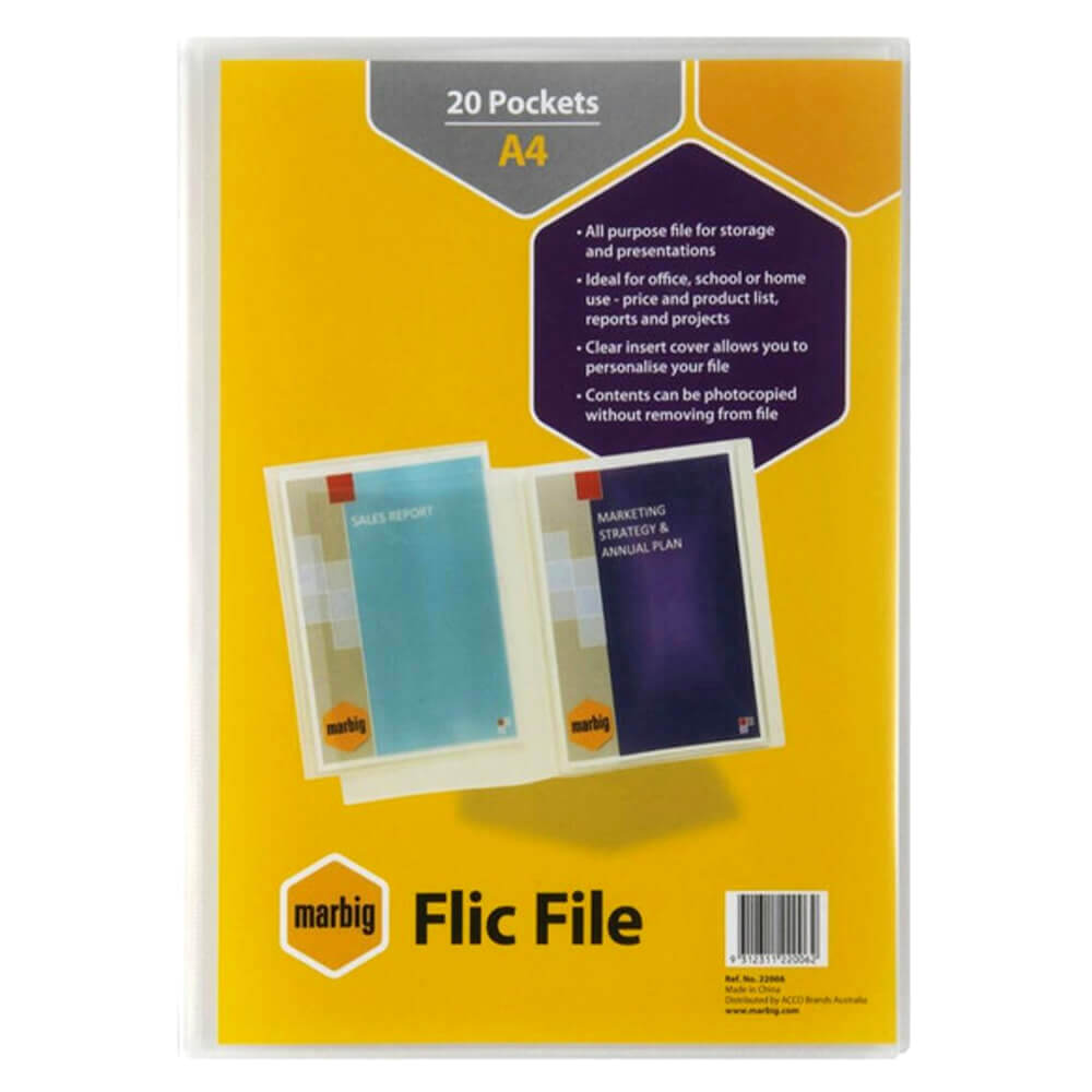 Marbig Flic File Intert Cover Cover Book (A4)