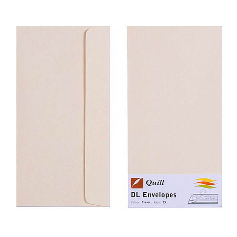 Quill Envelope 25pk 80GSM (DL)