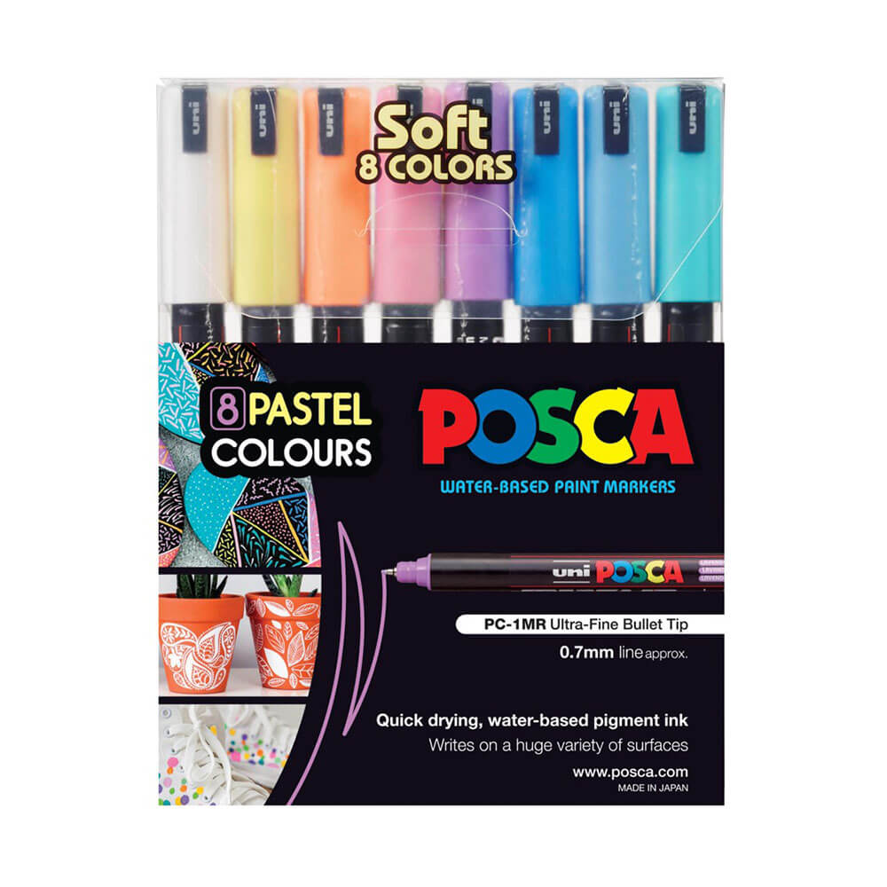 UNI POSCA PITTURA EXTRA FINE TIP PITTURA (8PK)