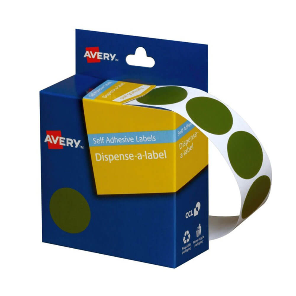 Étiquettes à points auto-adhésives Avery 24 mm (500pcs)