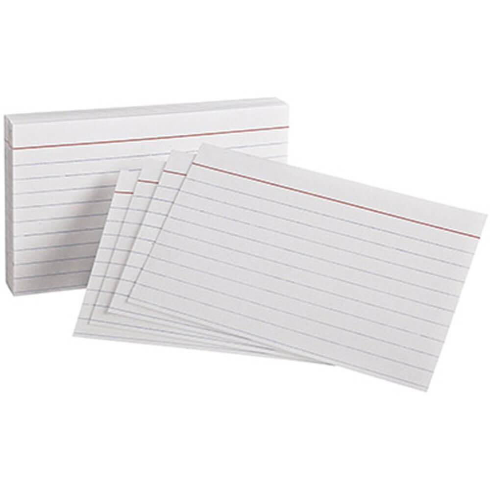 Quill Ruled System Cards 100pk (White)