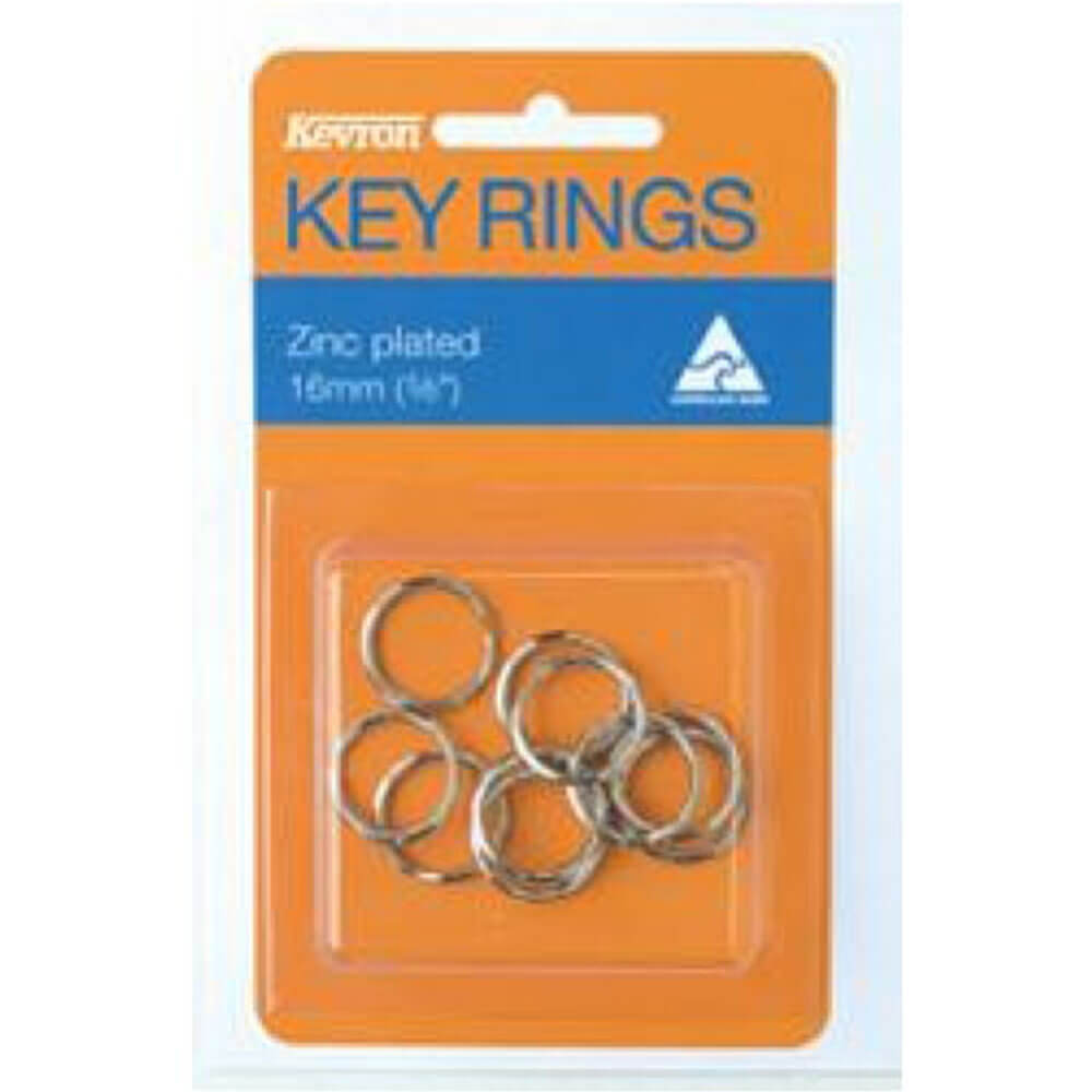 Kevron Key Rings 10pk (Zink Plated)