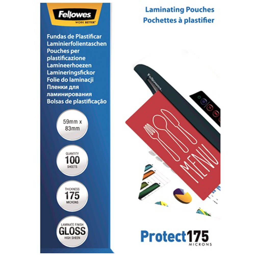 Fellowes laminating torebki 175 mikronów (100pk)