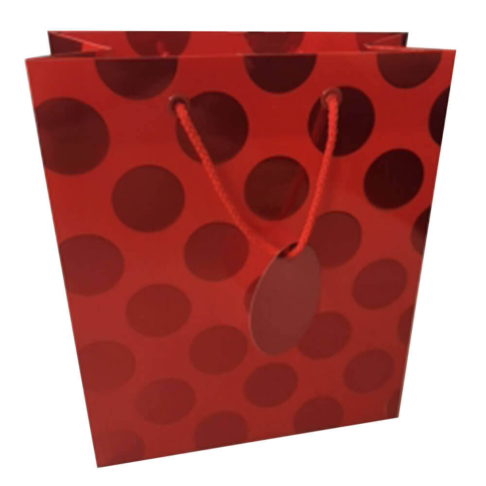 Ozcorp Foil Dot Gift Bag (rood)