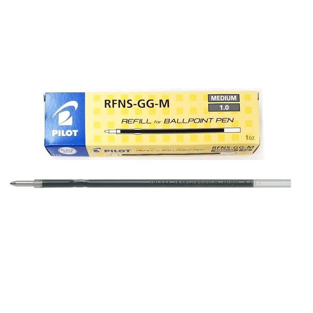 Piloot RFNS-GG Intrekbare medium Tip Pen Navill 12PCS