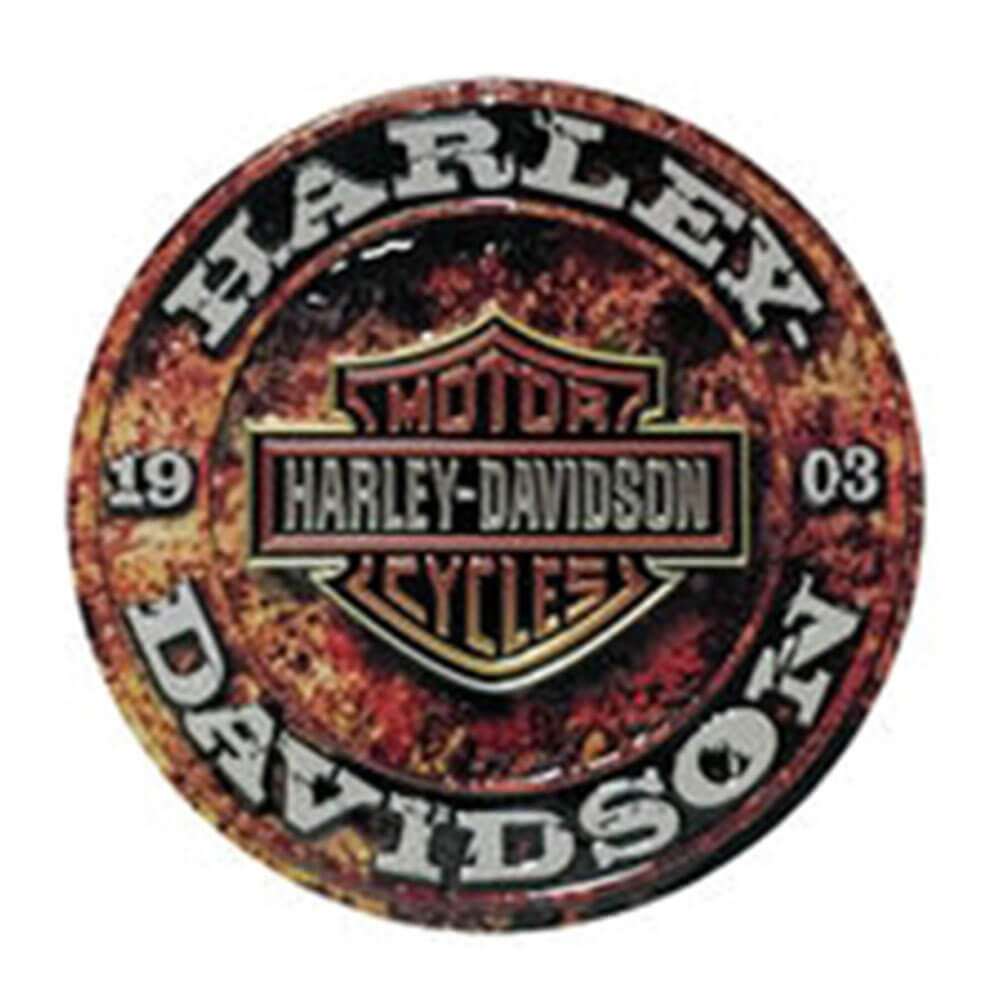 Harley Davidson Die Cut Embossed Tin Sign