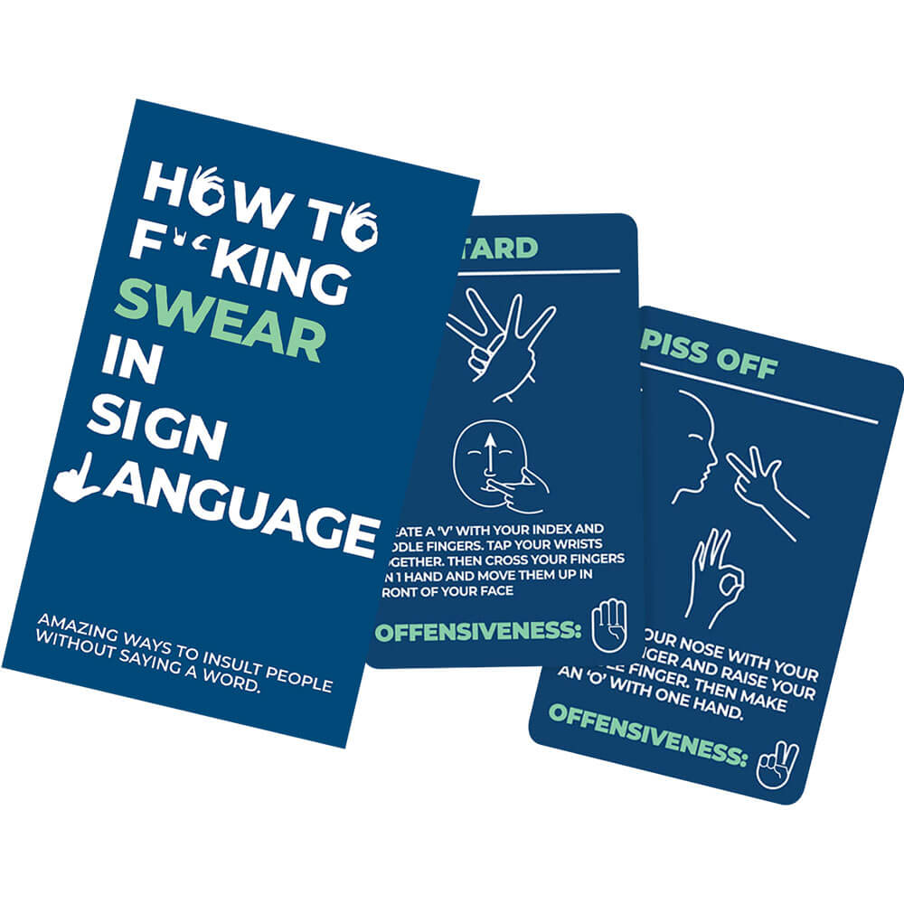 Gift Republic How To Swear In Sign Language Card Game